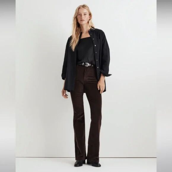 Madewell The Perfect Vintage Flare Pant in Corduroy in Dark Coffee, Sz 25, Fall - Picture 2 of 12